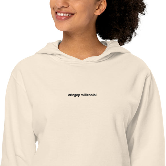 Cringey Millennial Minimalistic Unisex Midweight Hoodie by Be There in Five