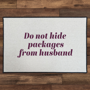 Do Not Hide Packages From Husband | Purple Print by Be There in Five 18x27
