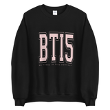 BTI5 Large Letters Unisex Sweatshirt | Pink by Be There in Five