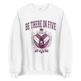 Collegiate Crest Unisex Crewneck Sweatshirt by Be There in Five in Cabernet