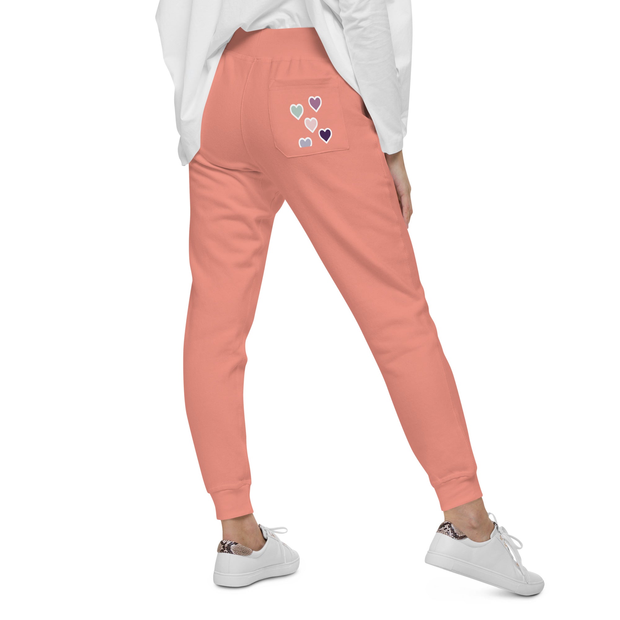I Swear Text Bubble Unisex fleece sweatpants with 5 Hearts on Back Poc – Be  There in Five Podcast