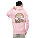 Fun Within Reason Unisex midweight hoodie with Heart Logo on front by Be There in Five