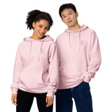 Fun Within Reason Unisex midweight hoodie with Heart Logo on front by Be There in Five