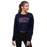 Breezy Crop Crewneck Sweatshirt | Mauve by Be There in Five